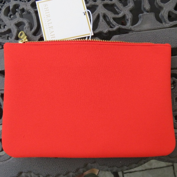 Shiraleah Rafaella Red Jewelled Zip Pouch Bag - Picture 6 of 8